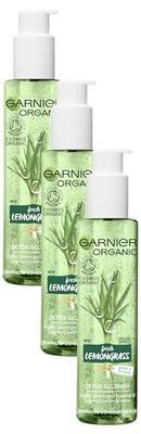 Garnier Organic Detox Gel Wash, Lemongrass, 150 Ml, Pack Of 3