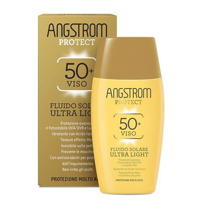 Angstrom Protect Solar Fluido Ultra Light Face SPF 50+, UVA/UVB och blått/HEV-ljus, med hyaluronsyra, 40 ml