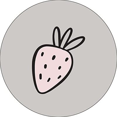 Bonateks, Round Digital Printed Mouse Pad, Non-Slip Base, for Office and Home, Diameter:22cm