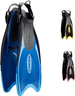 Cressi Palau Fins - Palmes Longues Réglables Enfants pour la Plongée et la Natation, Bleu/Azure Palmes Lounges, XXS/XS (32/35)