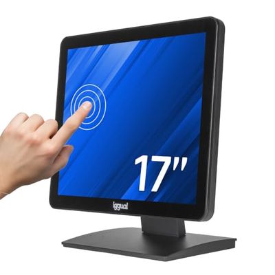 iggual Monitor Táctil 17" Formato 5:4 .- Panel Capacitivo 75Hz - Sist. Operativo Compatible : Windows 7 a 11, Android, Linux, Raspberry Pi- Conexiones: USB-A + VGA + HDMI, 300cd/m2, (MT17X)