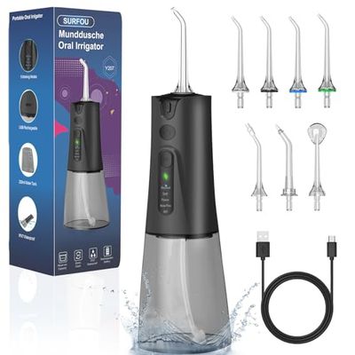 SURFOU Jet Dentaire Hydropulseur Professionnel Hydropulseurs et Irrigateurs, Water Flosser for Teeth Nettoyage Dents Jet D'eau, Détartreur Dent Nettoyeur Pulseur Jets Interdentaire Irrigateur