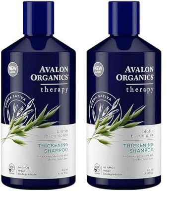 Avalon Organics 473 ml Biotin B Complex Shampoo (Pack of 2)