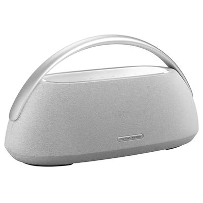 Harman Kardon Go + Play 3 - Altoparlante Bluetooth Wireless Portatile, con Suono Stereo, Design Elegante, Doppio Microfono Integrato, Porta di Ricarica USB, Autonomia fino a 8 ore, Grigio