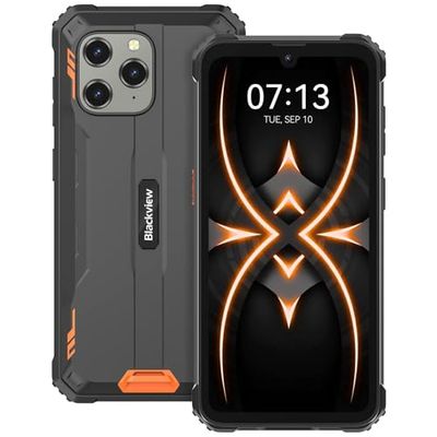 Blackview BV5300Pro Mobiele Telefoon, onbreekbaar, Android 12, 7 GB + 64 GB ROM/TF-1 TB, 6580 mAh accu, 13 MP + 8 MP camera, 6,1 inch HD + onbreekbare smartphone, Dual SIM/Face ID/NFC/GPS/2 jaar