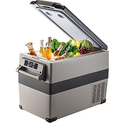 VEVOR Draagbare koelkast met compressie, 45 l, autokoelkast 693 x 345 x 456 mm, mini-koelkast, elektrische koelbox, 60 W, snelle koeling, veilig rijden voor huis/auto/camping