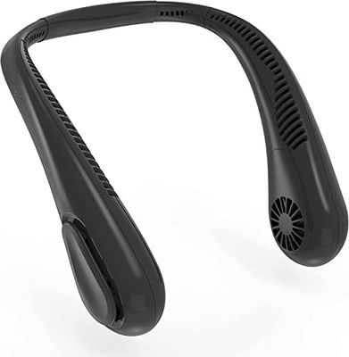 COMLIFE Draagbare USB-ventilator, mini-ventilator met 5000 mAh batterij, 3 snelheden, persoonlijke ventilator voor wandelen, outdoorsporten, reizen, thuis, zwart