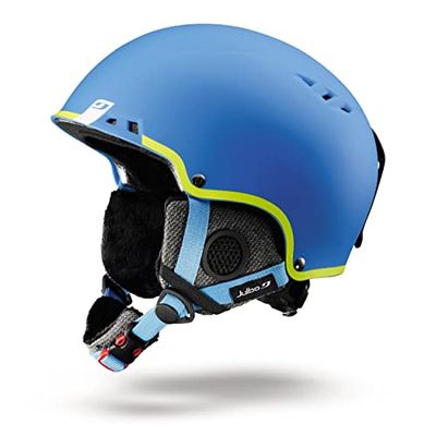 Julbo JC734212 Casque de Ski Garçon, Bleu/Vert, 53/55