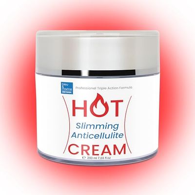 HOT Cream STOP celluliter – anti-cellulitkräm med TRIPLE åtgärd: Intensivt reducerande gel, uppstramande + dränerande. Lämplig för män och kvinnor. Synliga resultat 6 x kraftfull – 200 ml