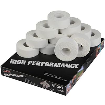 ALPIDEX 12 Stuk Sport Tape Set 2,5 cm x 10 m Zinc Oxid Tape Vingertape