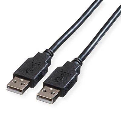 ROLINE USB 2.0 kabel, type A-A, type A-A, zwart, 3 m