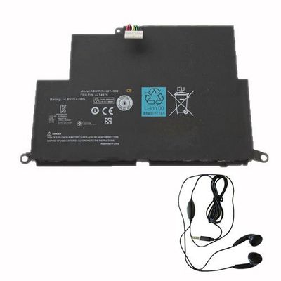 Amsahr 14.8 V 44 W batteria di ricambio con auricolari stereo per Lenovo 42T4932/42T4933/42T4934