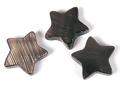 Cuenta concha de madreperla estrella brillante negro 14x14mm. 250gr. 356u. Aprox.