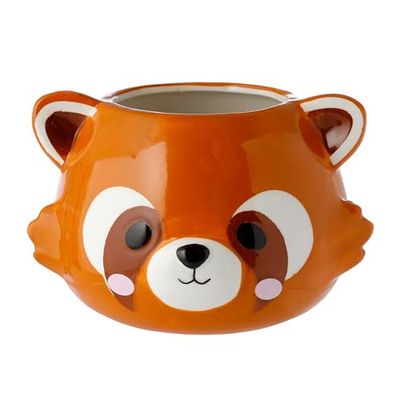 Kruka inomhus keramik – panda röd