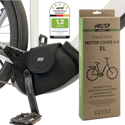 NC-17 EBike Motor Protection 4.0 L-XL, neopreen, voor alle gangbare middenmotormodellen met accu in de onderbuis, e-bike regenbescherming, transportbescherming, Shimano, Specialized, Bafang, Bosch,