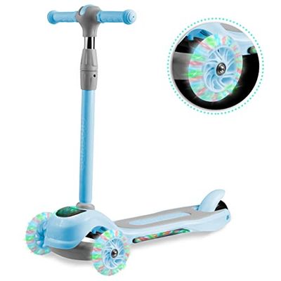 LOCO Ricokids LED step, stadstep, inklapbaar, 3 wielen, lichtblauw