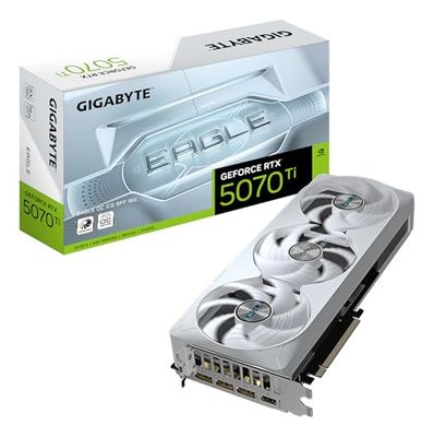 Gigabyte GeForce RTX 5070 Ti EAGLE OC ICE SFF 16G grafikkort - 16GB GDDR7, 256bit, PCI-E 5.0, XXXXMHz kärnklocka, 3 x DP 2.1a, 1 x HDMI 2.1b, NVIDIA DLSS 4, GV-N507TEAGLEOC ICE-16GD