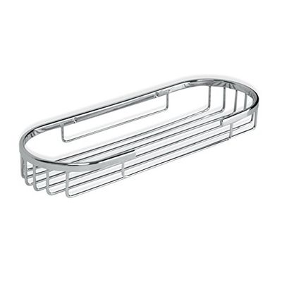 Tatay Cstilo oval Krom, pequeno formato, design funcional, com abertura frontal, fabricado em latão cromado e aço INOX.