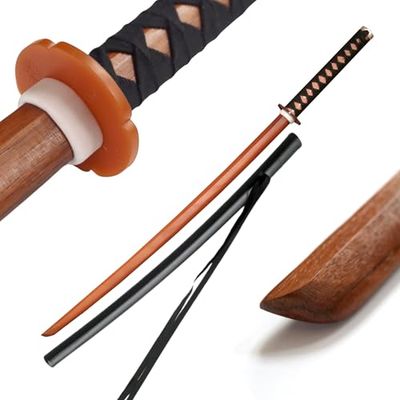 DEPICE Bokken Ensemble de poignées en Bois Dur avec Saya uni Naturel