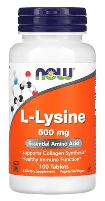 Now Foods – L-Lysine 500mg | Essential Amino Acid Supplement – 100 Tablets