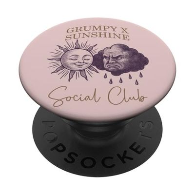 Grumpy Sunshine Social Club Book Reader regalo de lectura PopSockets PopGrip Adhesivo