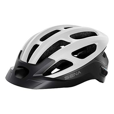 SENA R1 Evo Smart Helmet Para Ciclismo (Blanc Mat, Taille S), Certifié CE