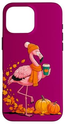 Automne Flamant Rose Pumpkin Spice Ambiance Festivités Coque pour iPhone 16 Pro Max
