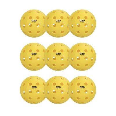 OZO Pickleball- RO-40 - Set med 9 utomhusbollar, 40 hål, formsprutning