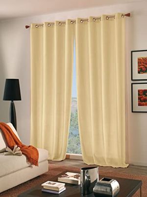 Home Collection TPA155 Tenda Panama, Poliestere, Beige, 140x280 cm