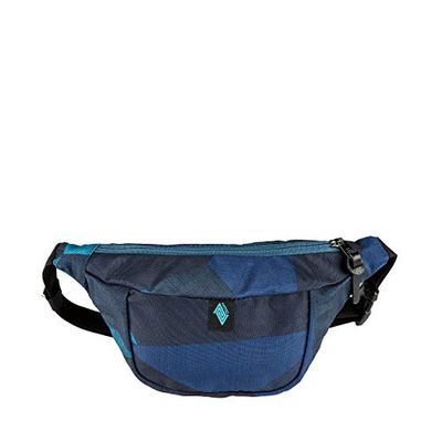 Hip Bag, Stylische Brusttasche, Gürteltasche mit 2 Fächern, Travel Pack, Heritage Umhängtasche, Festival Hüfttasche, Bauchtasche, 25 x 14 x 8cm, Fragments Blue