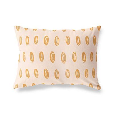 BonaMaison dekorativt kuddöverdrag, orange-Off vit prydnadskudde, heminredning örngott för vardagsrum, soffa, sovrum, storlek: 45 x 60 cm - designad och tillverkad i Turkiet
