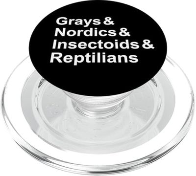 Grises y nórdicos y reptilianos e insectoides PopSockets PopGrip para MagSafe