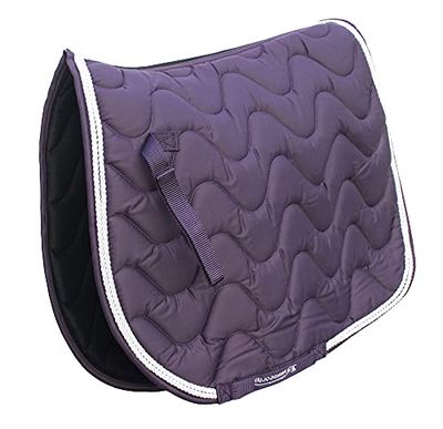 Rhinegold Wave Saddle Pad-COB-Plum Tapis de Selle 0, Prune