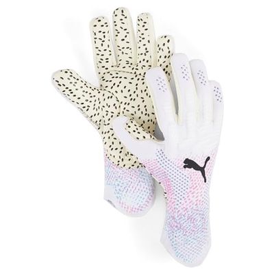 PUMA Future Ultimate NC, unisex målvaktshandskar för vuxna, PUMA White-Poison rosa-PUMA svart, 11-041923