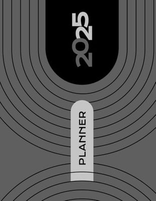 PLANNER 2025 - Minimalistic - yearly, monthly and weekly planner - B&W: Plan your life with style!