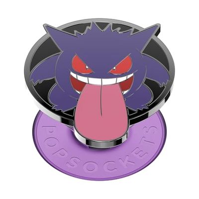 PopSockets: PopGrip - Supporto e Impugnatura per Telefoni Cellulari e Tablet con un Top Intercambiabile - Pokémon - Enamel GITD Gengar Night Shade