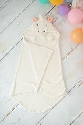 Toalla baño infantil unicornio blanco
