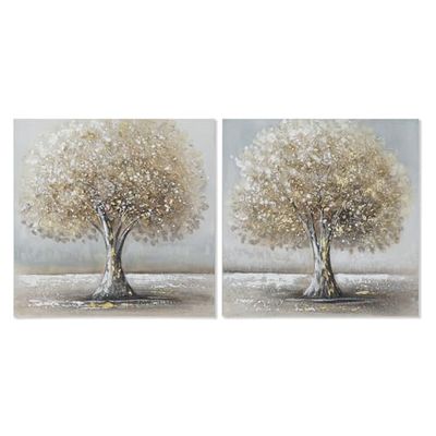 CUADRO LIENZO MDF 50X2,5X50 ARBOL 2 SURT.
