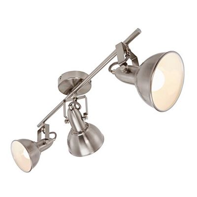 BRILONER - Candeeiro de teto, design retro/vintage, iluminação de sala de estar, casa, 3 x E14, 40 W, candeeiro de teto, holofotes LED interior teto, candeeiros de teto quarto, 55,4 x 10 x 18,1 cm,