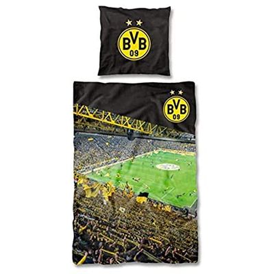 Borussia Dortmund, BVB-sängkläder sydtribüne, flerfärgad, 135 x 200 cm