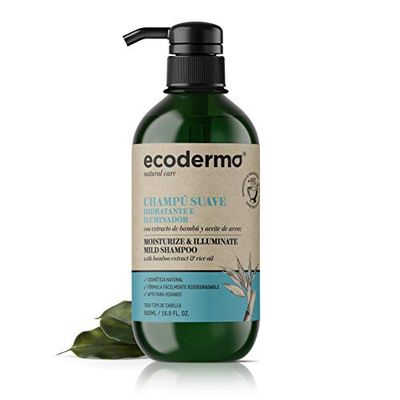 Ecoderma Moisturize & Illuminate Mild Shampoo 500ml - Exceptional Hydration, Leaving Hair Soft And Incredibly Bright