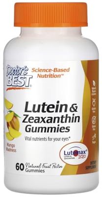 Doctor's Best - Lutein & Zeaxanthin | for Eye and Skin Health - 60 Gummies - Mango Madness Flavour