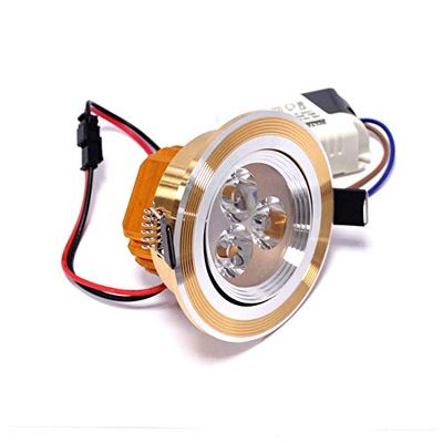 Cablematic Inbouwled downlight 3W koel witgoud 65mm dag