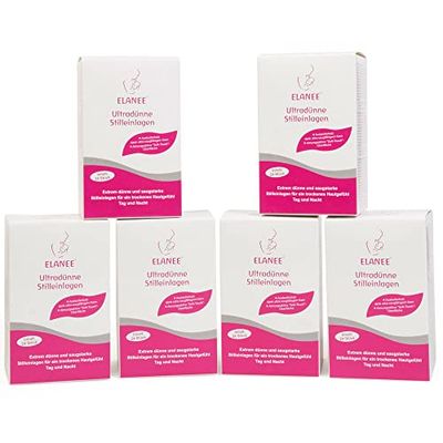 Elanee 219-V1 ultra cienkie ochraniacze na piersi, 6 x 24 sztuki, białe