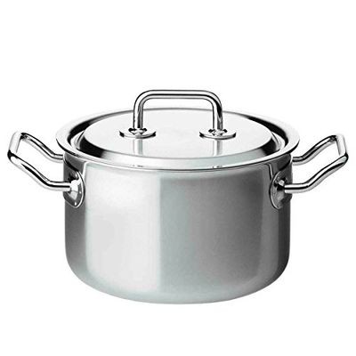 Spring 0415540618 Brigad Premium gryta med lock, rostfritt stål, silver, 14,6 x 24 x 30,4 cm