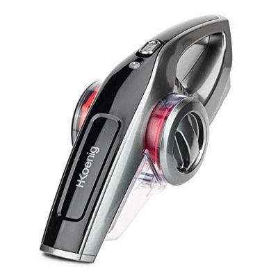 H.KOENIG TCP85 – Aspirador de Mano Inalámbrico, tecnología Ciclónica, Filtro HEPA lavable, capacidad de 800 ml, potencia 85 W