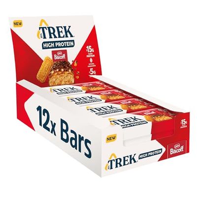 JB's TREK High Protein Biscoff Bar - Plant-based protein - High Fibre - 12 x 55g