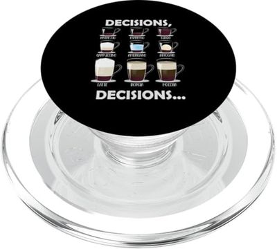 Decisiones Decisiones Opciones de café Divertido Amante del café PopSockets PopGrip para MagSafe
