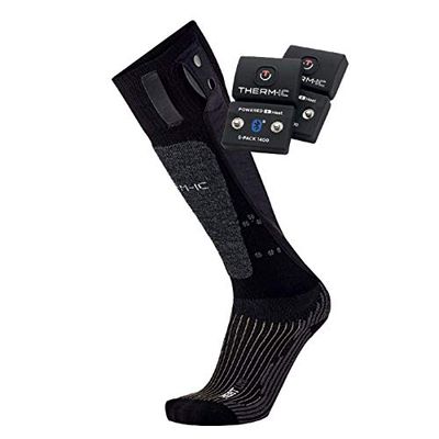 Thermic PowerSocks Set Heat Uni 1400B verwarmde sokken + Bluetooth-batterijen, uniseks, zwart, 39-41