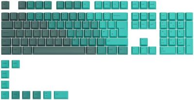 Glorious Gaming 115x GPBT Keycaps - Cherry Profile, Super Durable PBT Plastic, Eye Catching Aesthetics, Superior Sound, Original Typeface, English UK Layout - Rain Forest
